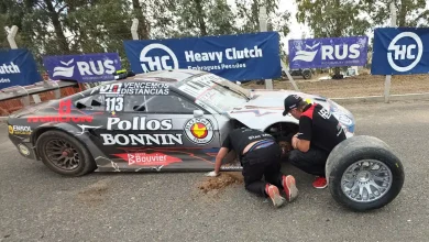 A Lugón se le salió una rueda en el TC.