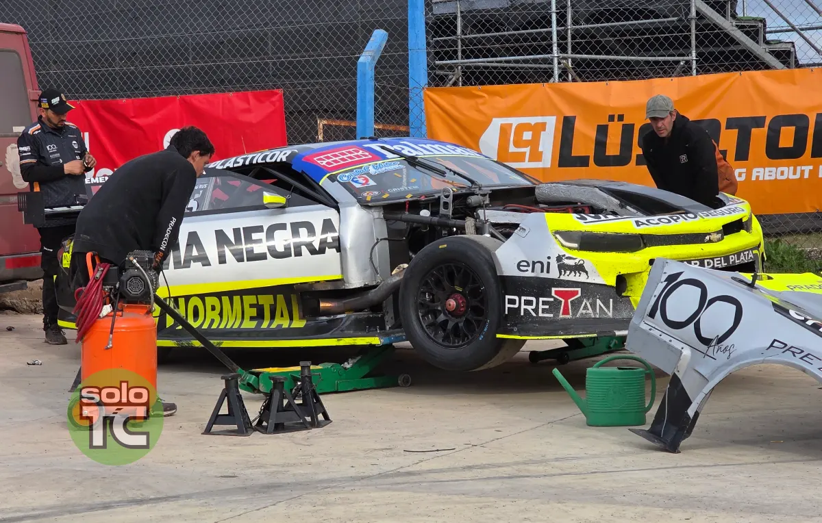 Chevrolet de Landa en el parque cerrado del TC en Rafaela.