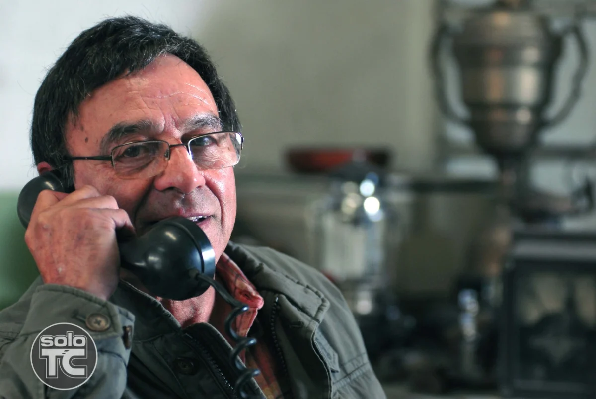Jorge Pedersoli en su taller de San Martín.