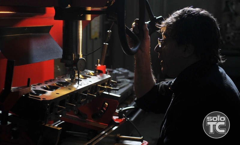 Jorge Pedersoli en el taller de San Martín.