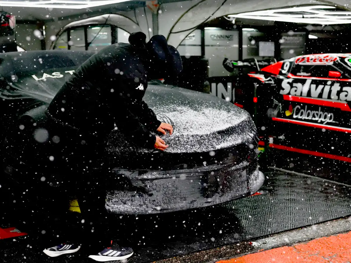Nieve en el TC en San Luis.