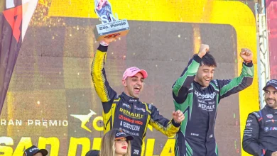Facundo Chapur en el podio de San Nicolás.